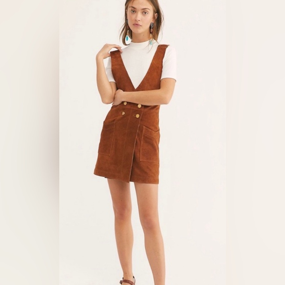 Free People | NWT XS Canyonlands Suede Jumper‎ in Honey